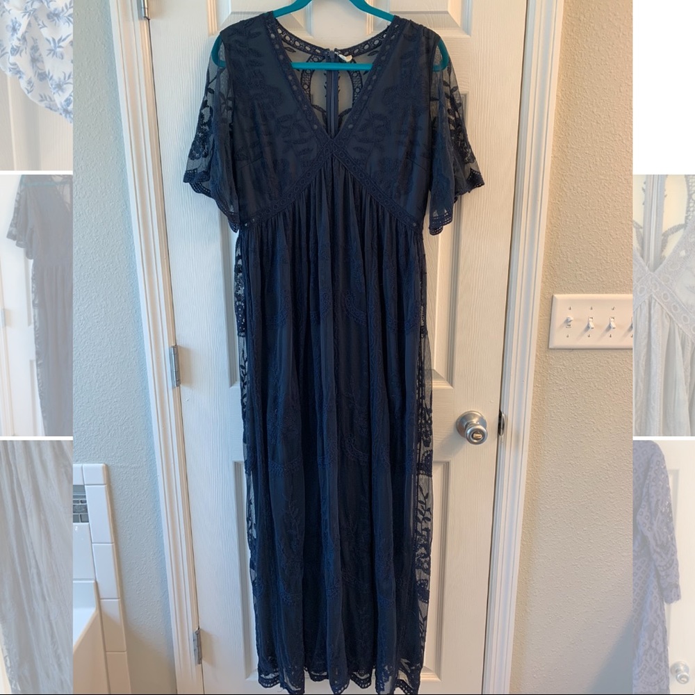 Pink blush maternity dress, worn once, size XL.